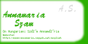 annamaria szam business card